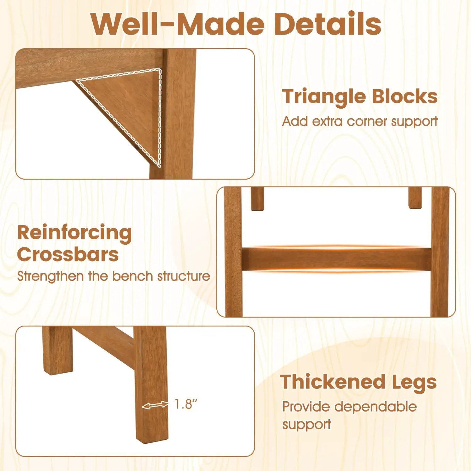 40-Inch Outdoor Bench with Contoured Seat - Set of 2 by DirectDeals