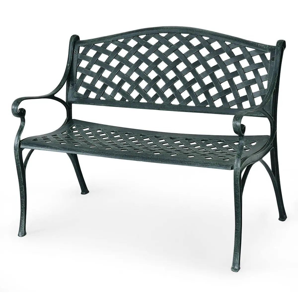 40 Inch Outdoor Aluminum Antique Garden Patio Bench by DirectDeals