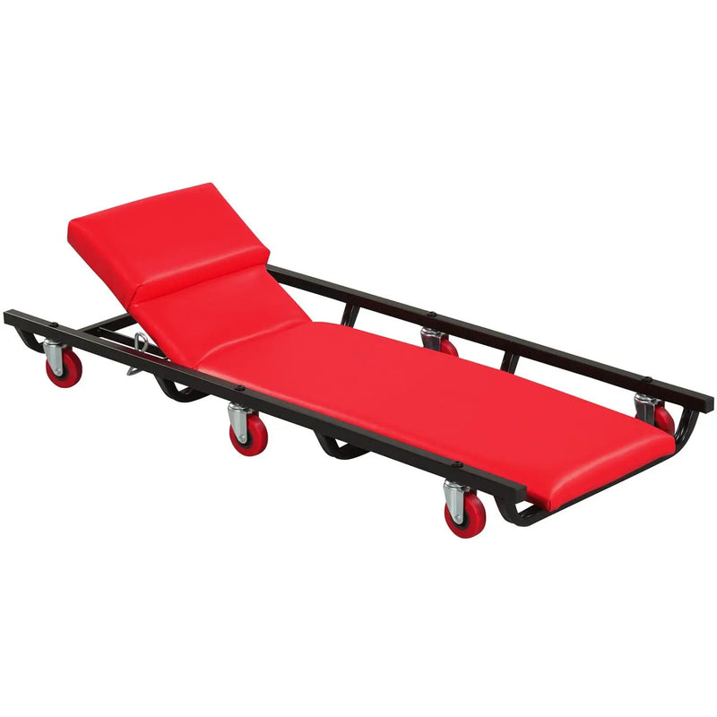 40 Inch Rolling Creeper Padded Mechanic Cart with Adjustable Backrest and Headrest by DirectDeals