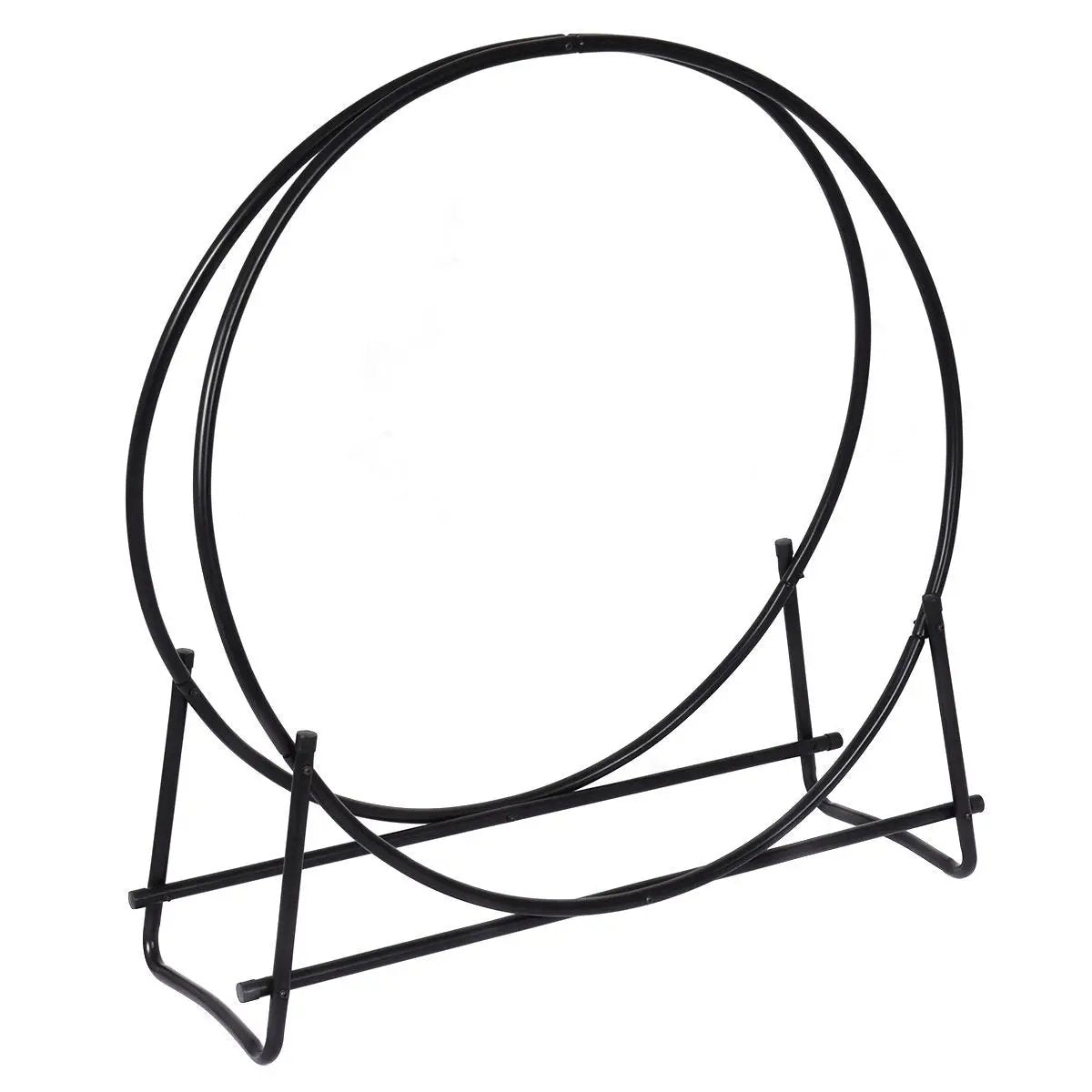 30-Inch Tubular Steel Log Hoop Firewood Storage Rack, photo 3 of 7