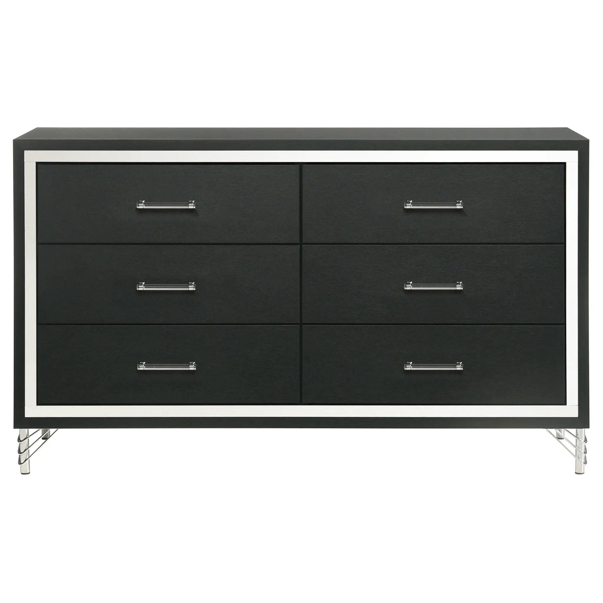 Lucia 6-drawer Dresser Cabinet Black by Unique Piece Furniture