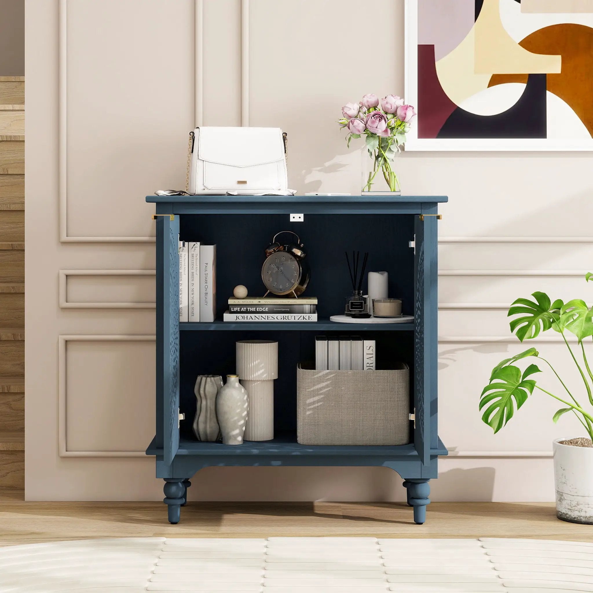 Hollow - Carved 2 Doors Accent Cabinet by Unique Piece Furniture