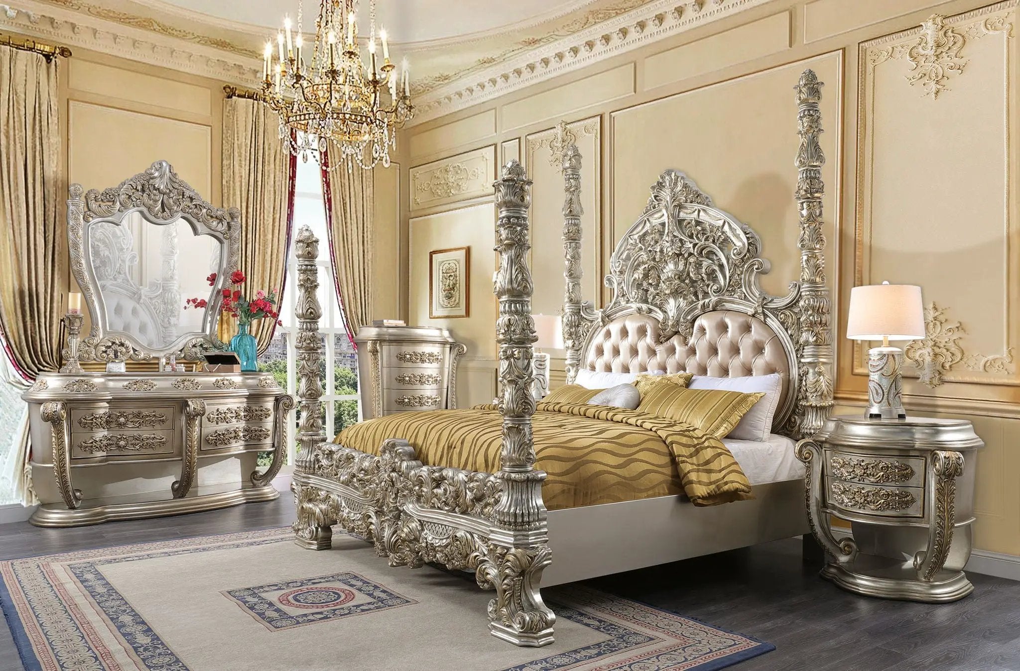 Danae - Mirror - Champagne & Gold by Unique Piece Furniture