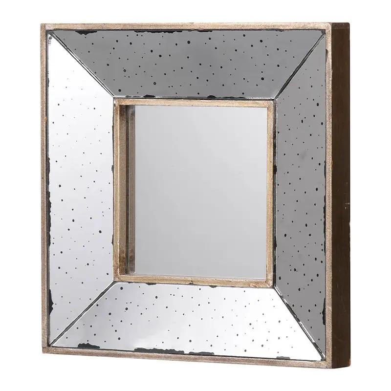 Distressed Accent Mirror, Traditional Style Framed Wall Mirror For Living Room by Unique Piece Furniture