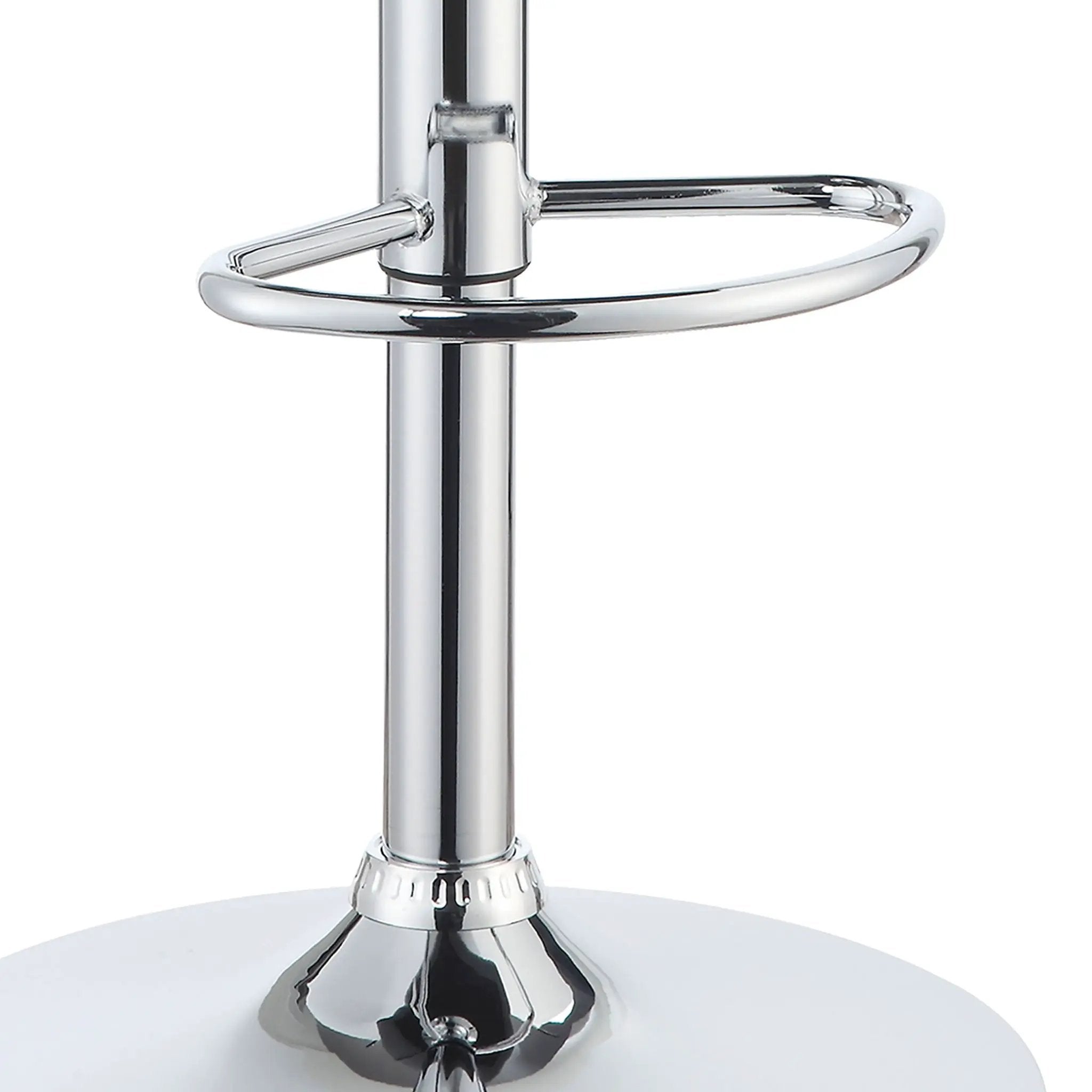 Bar Stool With Curved Design, Height Adjustable & Swivel Base (Set of 2) - Black