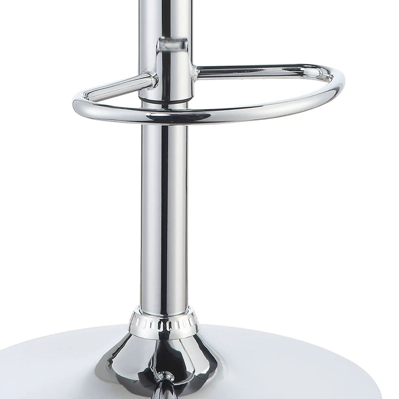 Bar Stool With Curved Design, Height Adjustable & Swivel Base (Set of 2) - Black