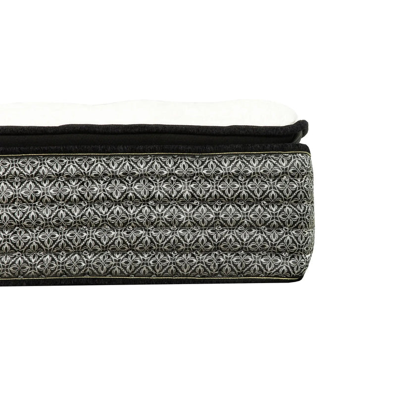 14" Premium Hybrid Mattress In A Box Plush Gel Memory Foam Top With Cooling Technology - Gray / White - Queen by Unique Piece Furniture