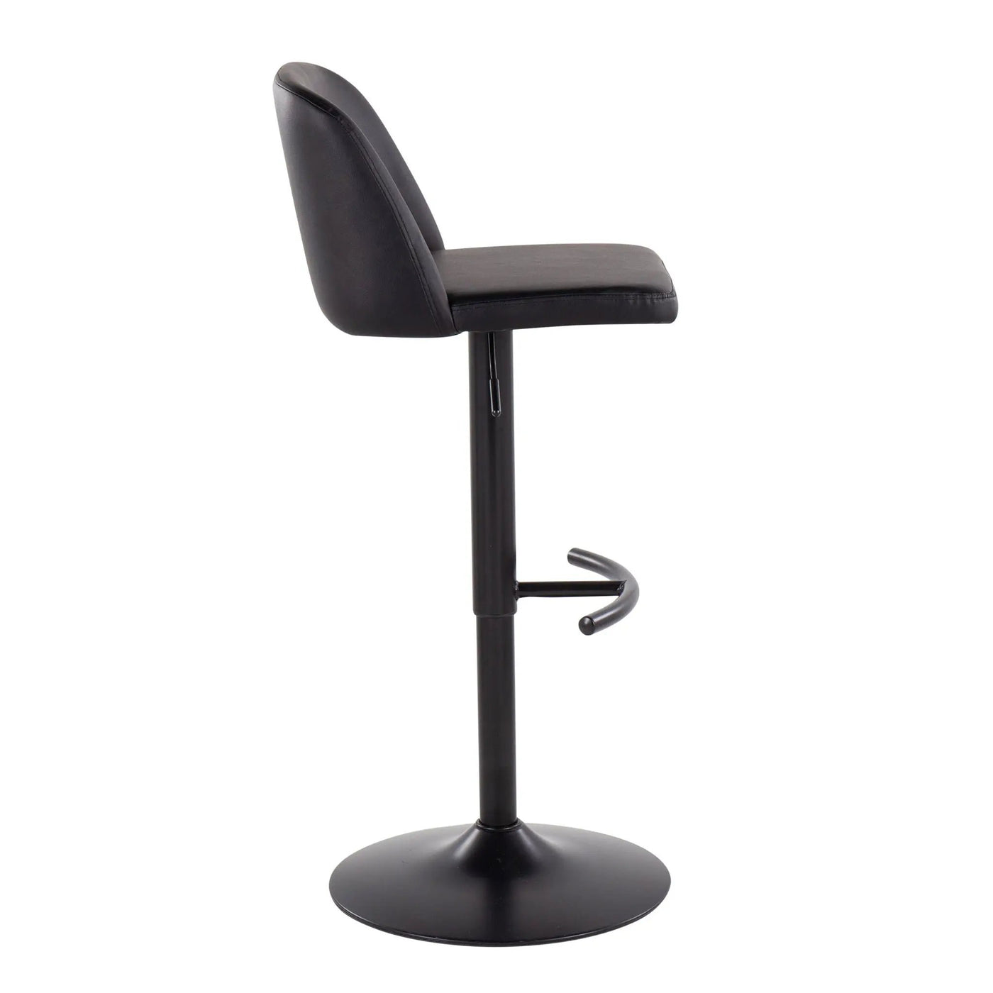Toriano - Contemporary Adjustable Bar Stool With Rounded T Footrest (Set of 2) by HouseOfZazla