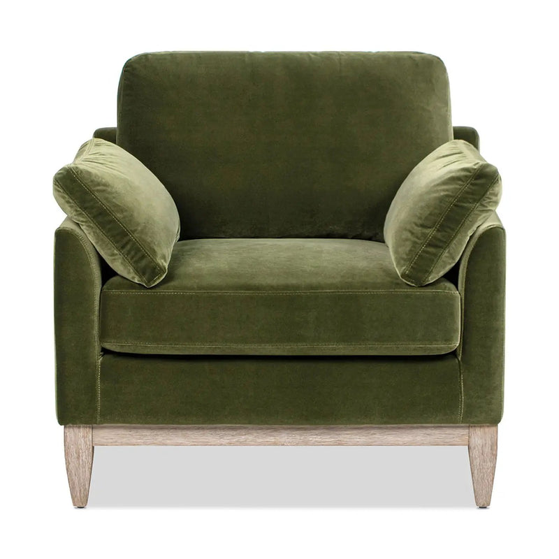 Pasadena - Wide Modern Farmhouse Accent Arm Chair - Olive Green by Unique Piece Furniture