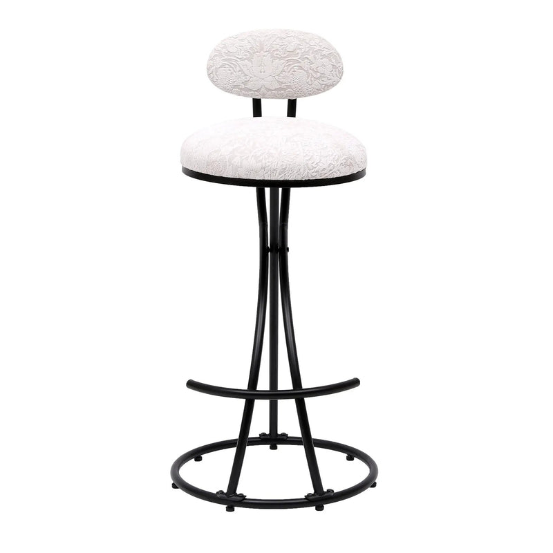 Round Print Bar Stools Upholstered Chairs For Kitchen (Set of 2) by HouseOfZazla