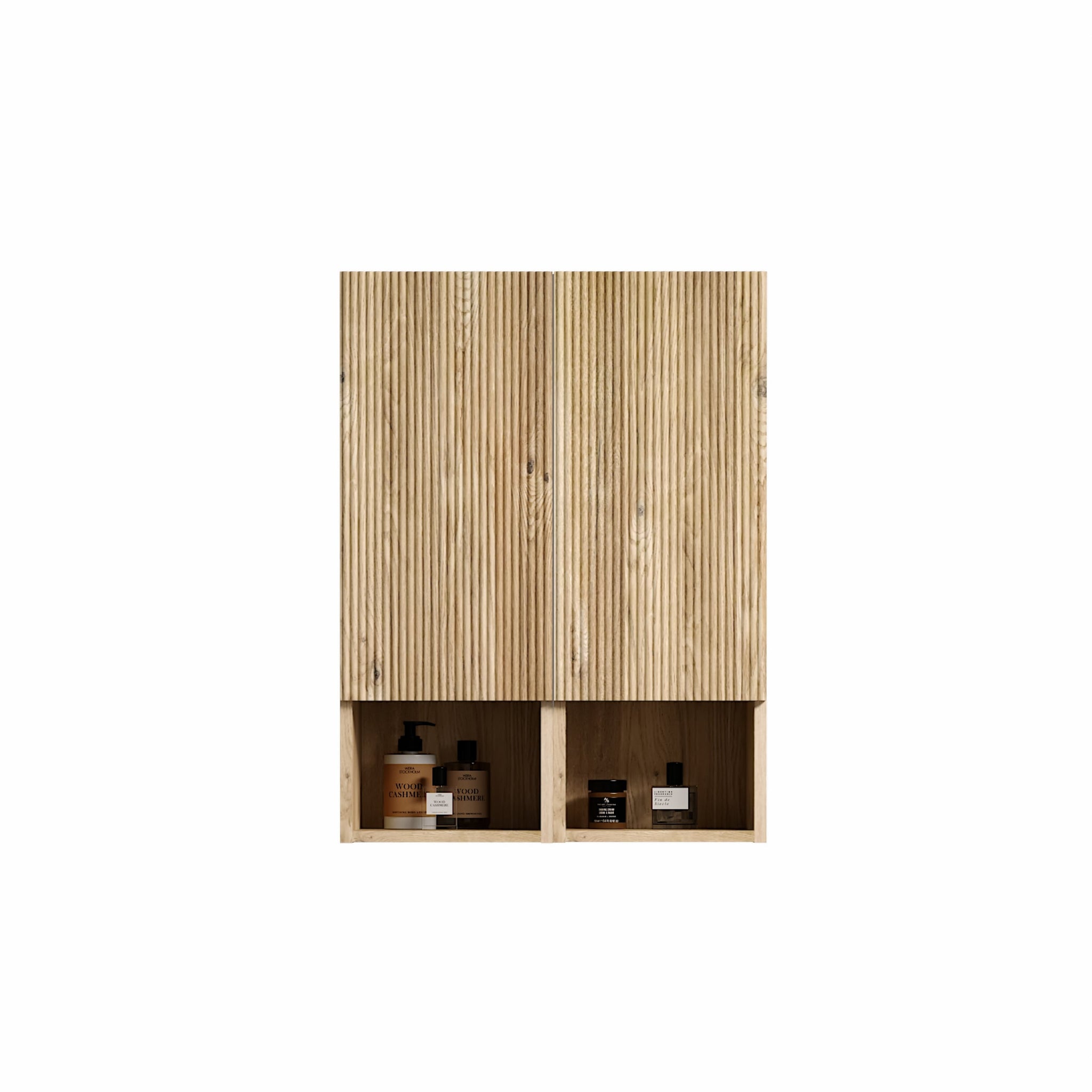 Abay Home Chic Striped Texture Bathroom Storage Cabinet by HouseOfZazla