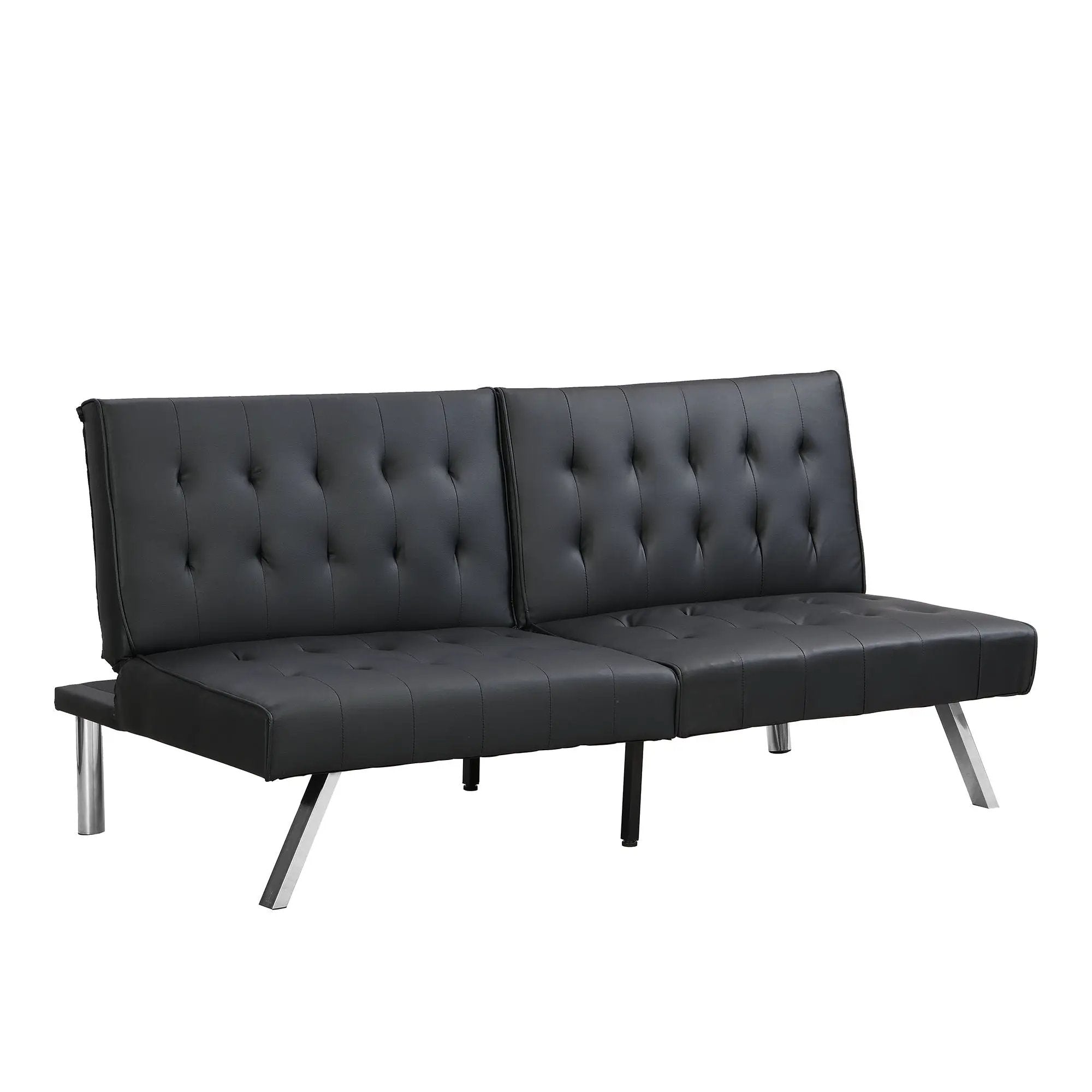 Contemporary Wood Frame Sofa Bed With Stainless Legs - Black by Unique Piece Furniture