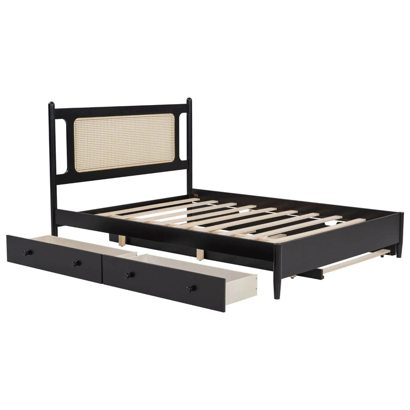 Platform Bed With 2 Big Drawers & Trundle by HouseOfZazla