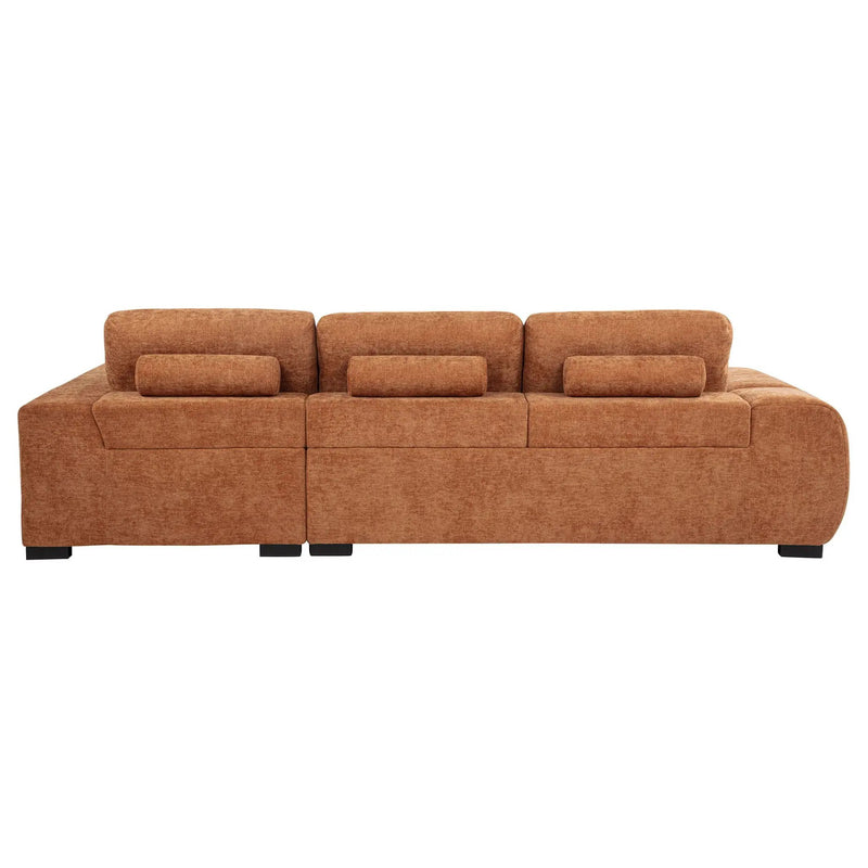 Octavia Upholstered Sectional Chaise Sofa Orange by Unique Piece Furniture