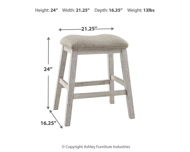 Skempton - Upholstered Stool (Set of 2) - White by Unique Piece Furniture