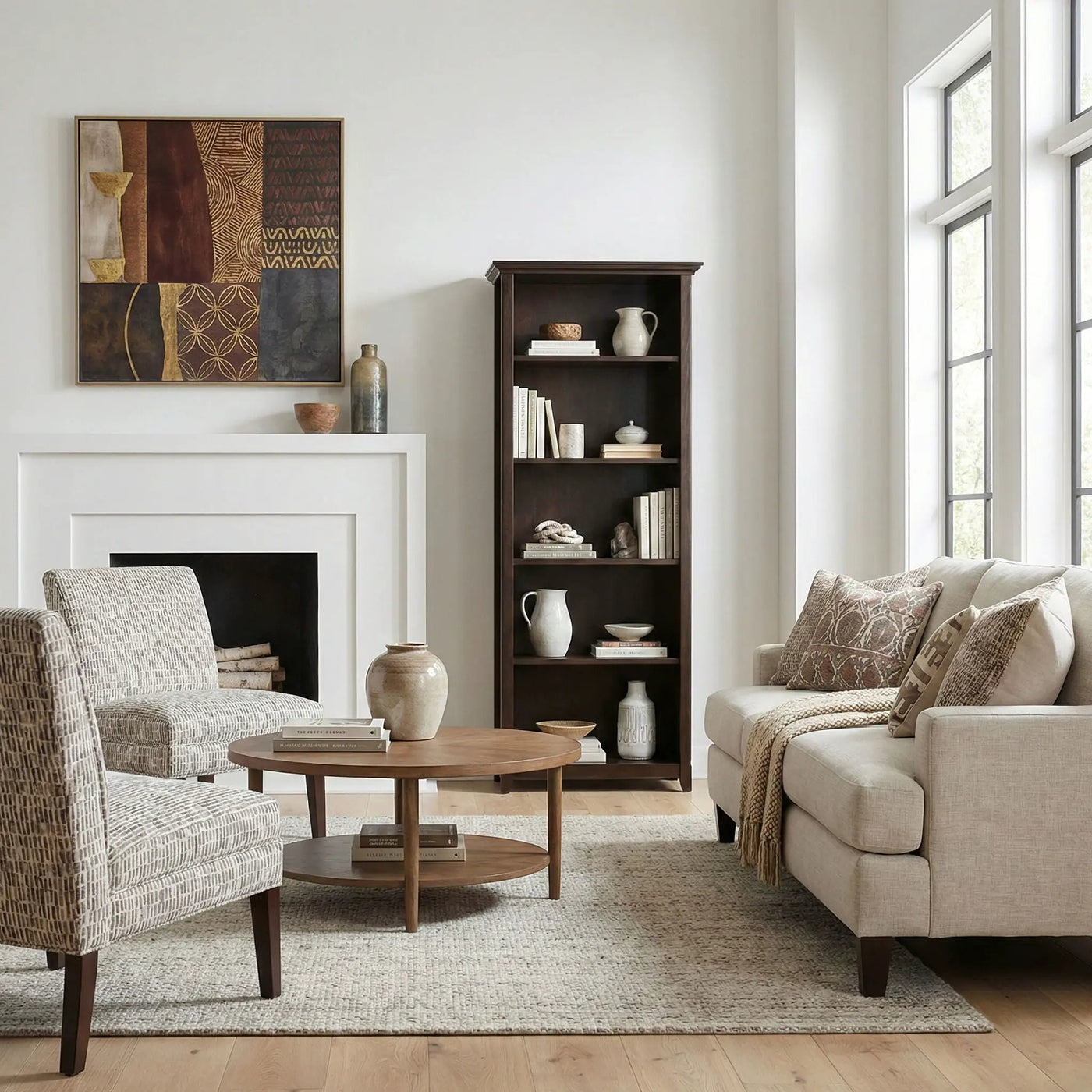 Amherst - 5 Shelf Bookcase, Handcrafted by HouseOfZazla