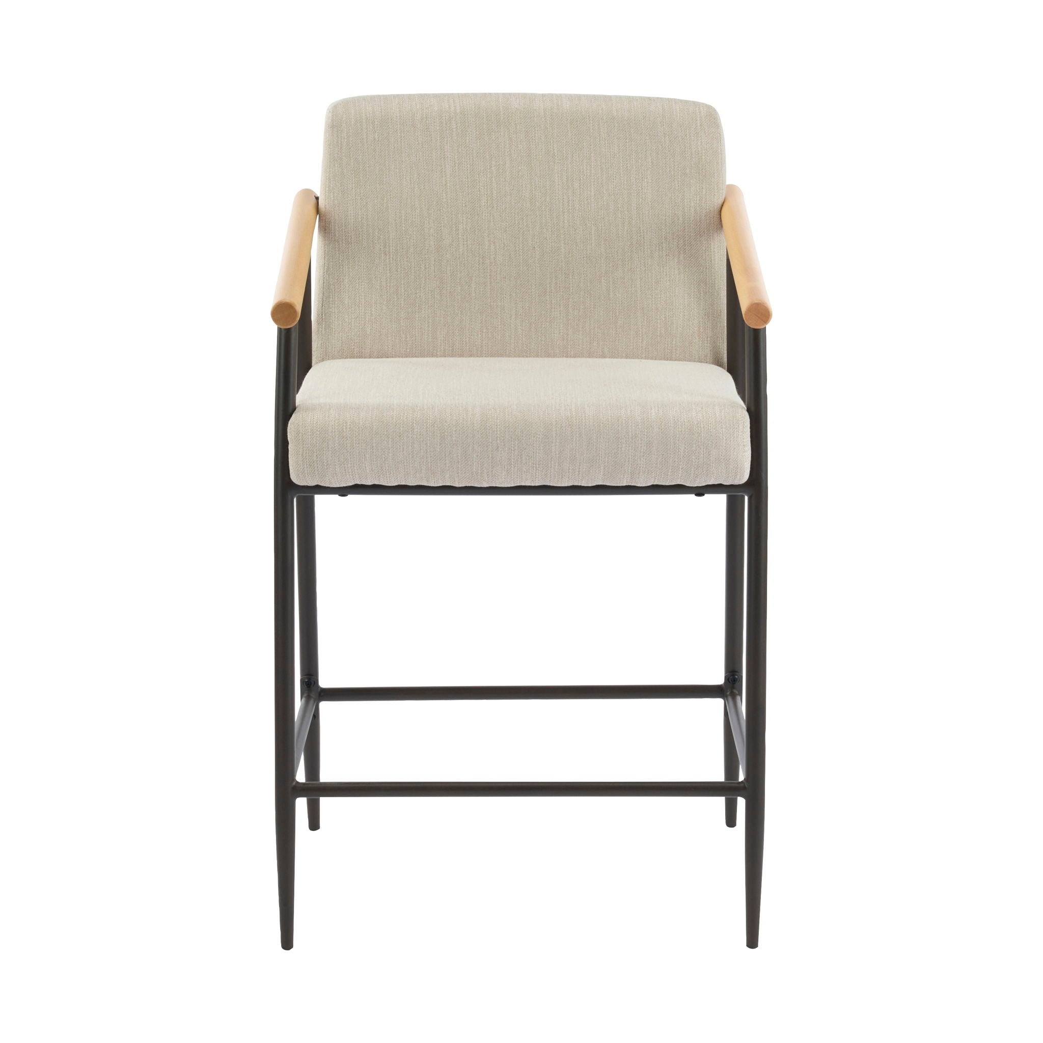 Mid Century Modern Counter Stool Set With Iron Frame by HouseOfZazla