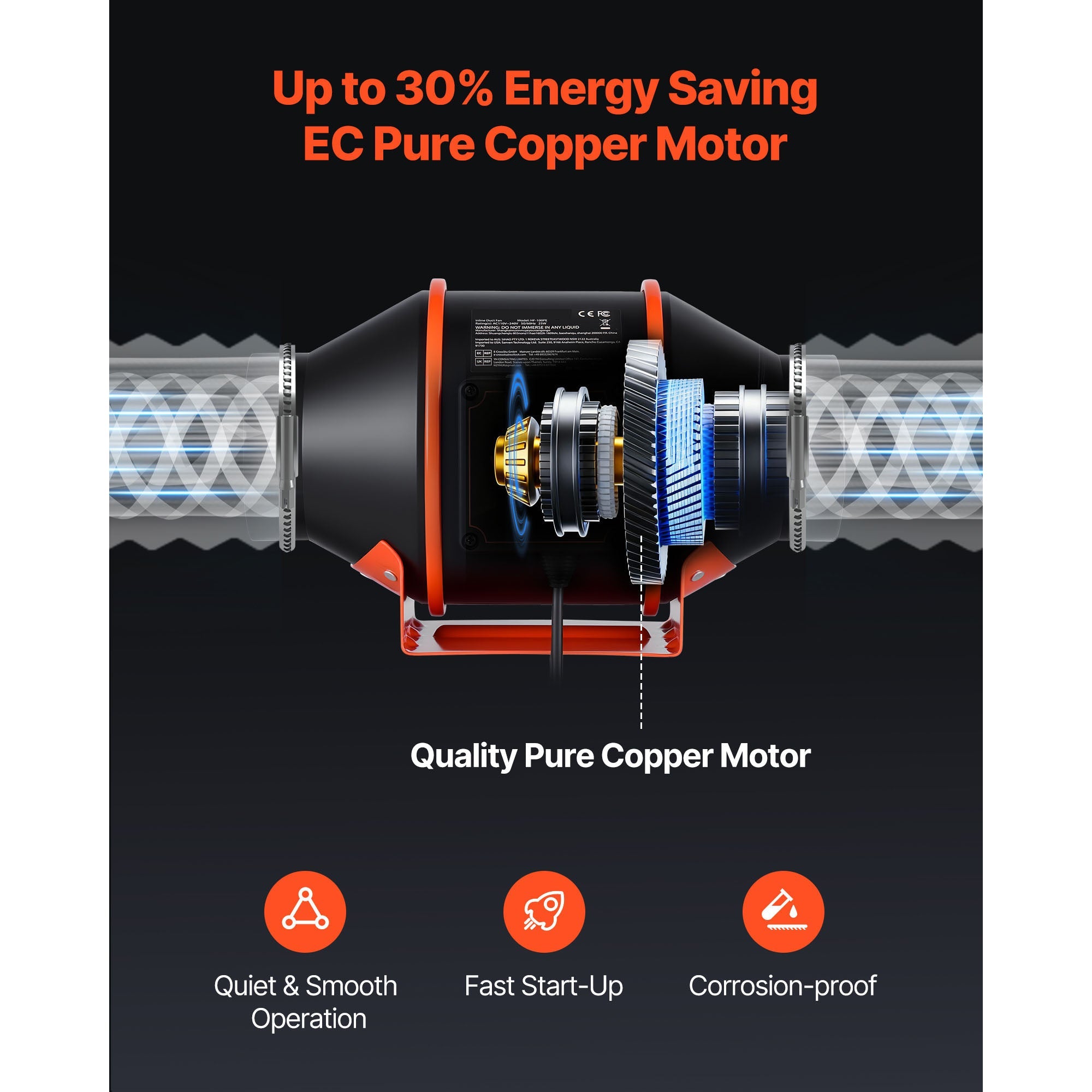 Inline Duct Fan 205 CFM 4 Inch EC Motor Ventilation Fan by HouseOfZazla