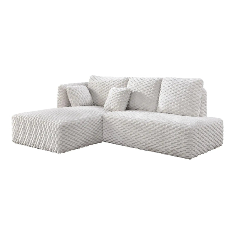 Manya - Sectional Sofa - Ivory by HouseOfZazla