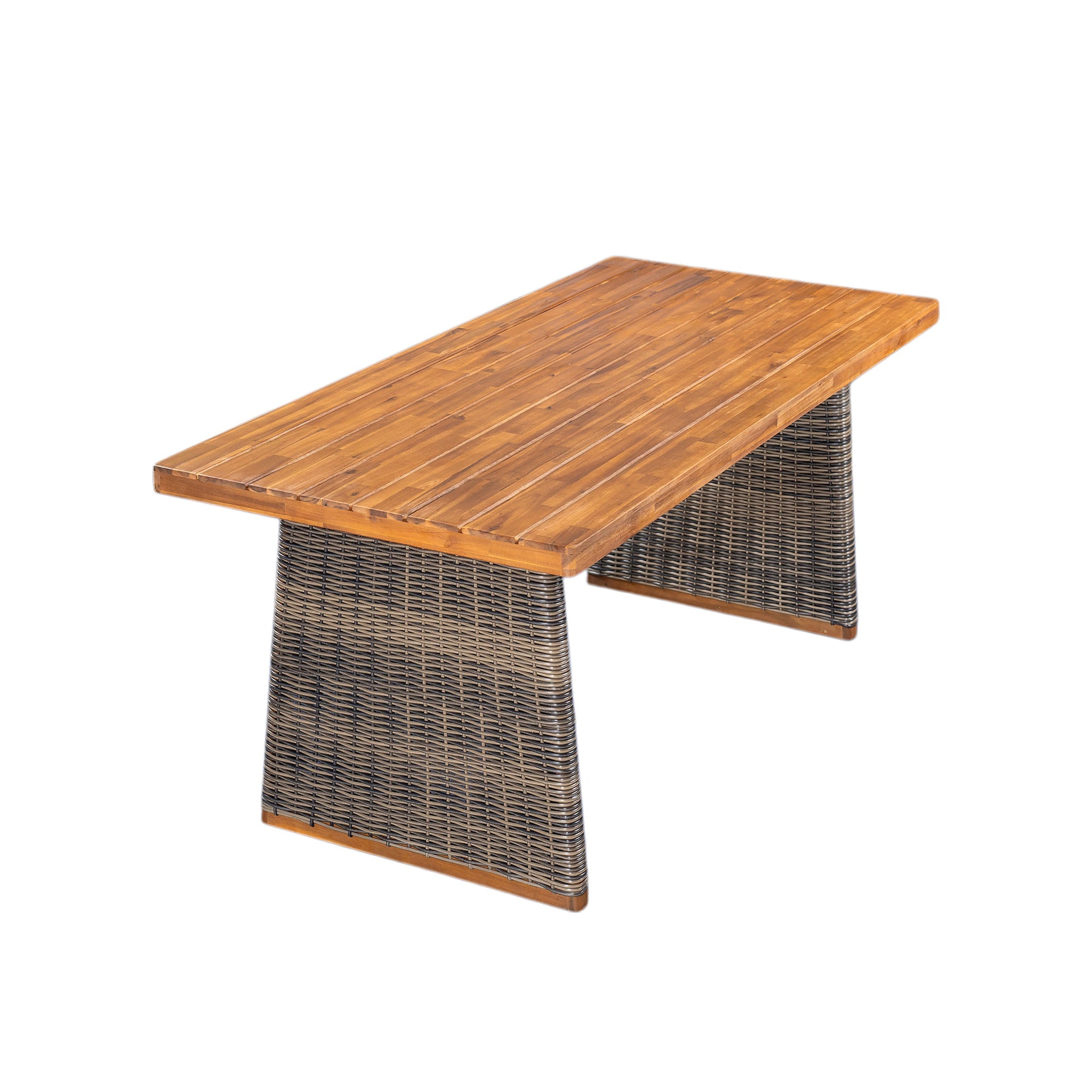 Outdoor Acacia Wood Dining Table with Teak Finish by HouseOfZazla