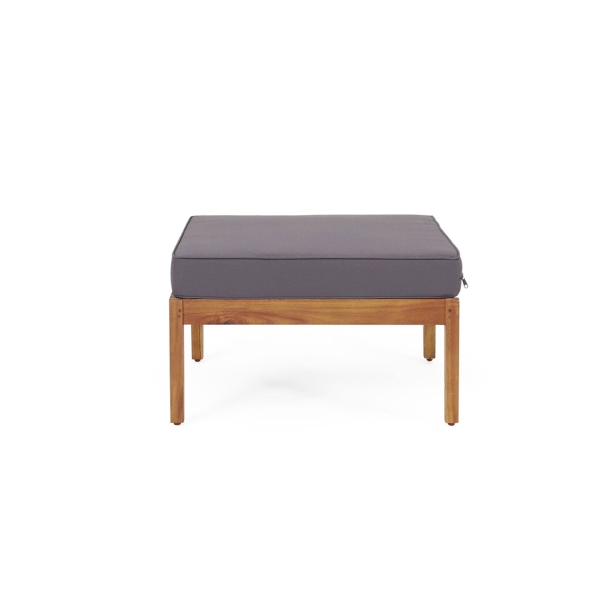 Bianca - Outdoor 3 Seater Sofa Chat Set With Ottoman - Teak by HouseOfZazla