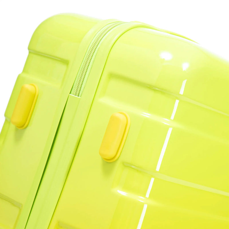 20'/24'/28' 3-Piece PC Spinner Wheel Luggage Set (Yellow+Green) by HouseOfZazla