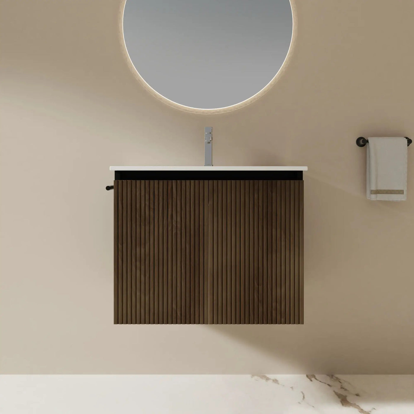 Floating Bathroom Vanity Combo, Towel Rack by Unique Piece Furniture
