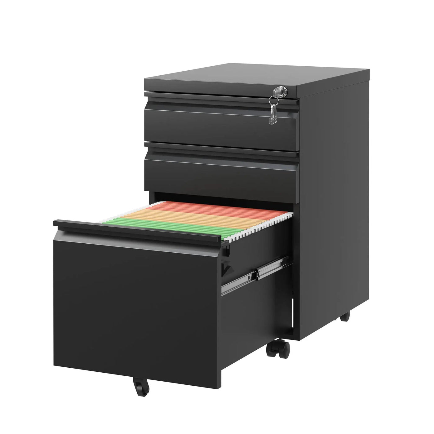 Metal Drawer Mobile File Cabinet With Lock For Home Office Organizer by HouseOfZazla