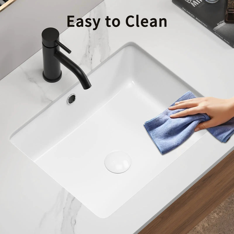 Rectangular Undermount Bathroom Sink by HouseOfZazla