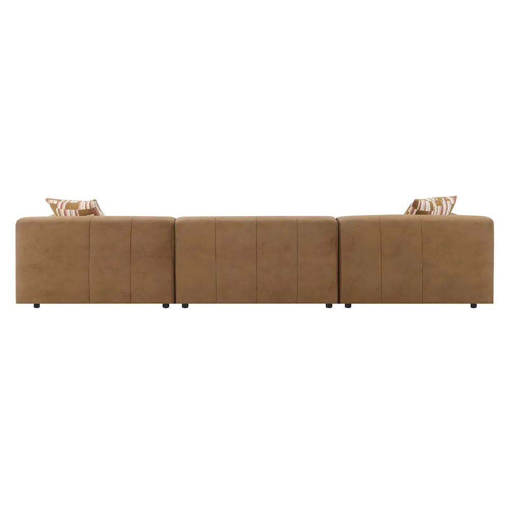 Zoey - Modular - LF Arm Chair With Pillow - Chocolate Suede by Unique Piece Furniture