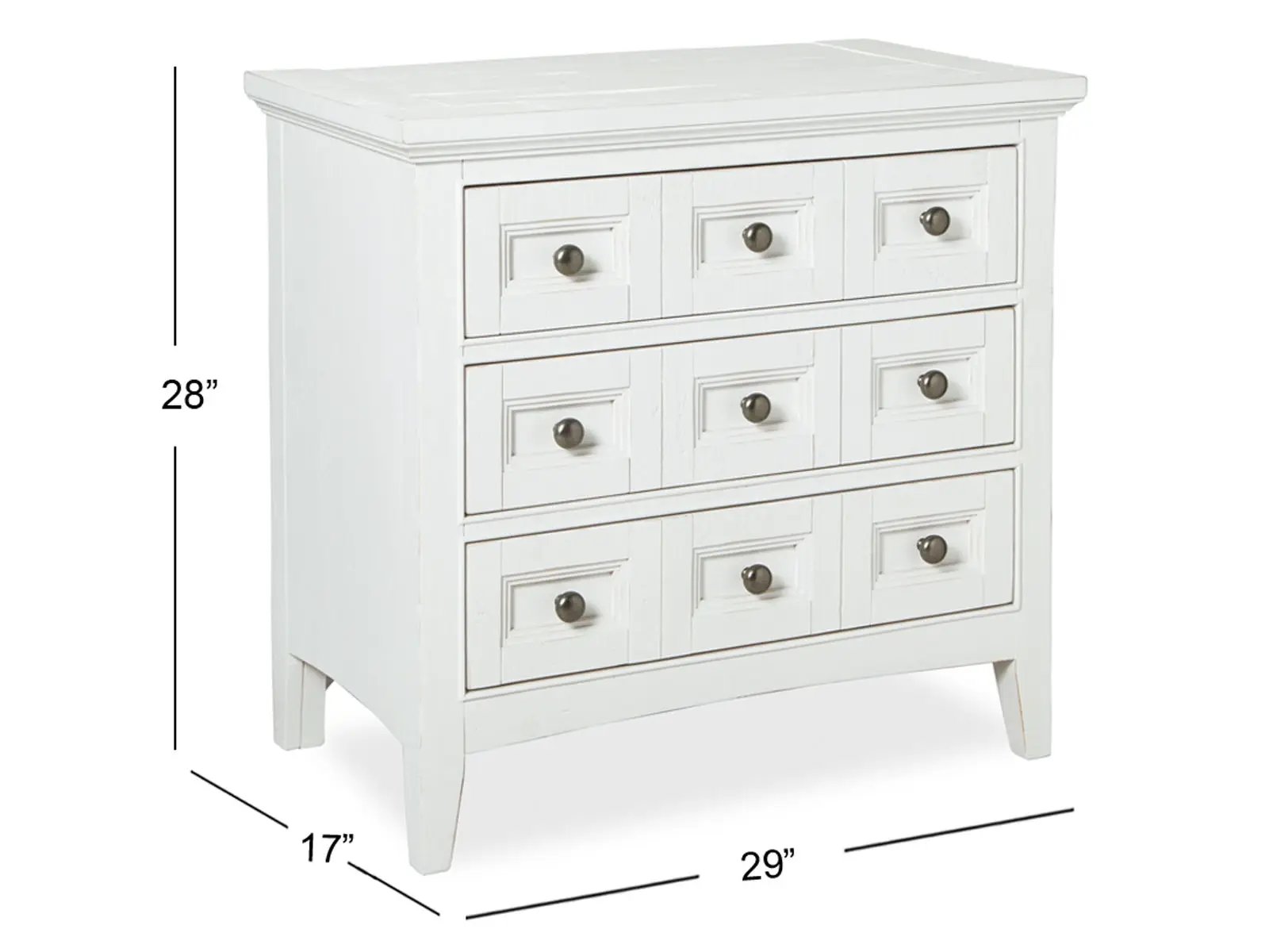 Heron Cove - Two Tone Drawer Nightstand - Chalk White And Dovetail Gray by Unique Piece Furniture
