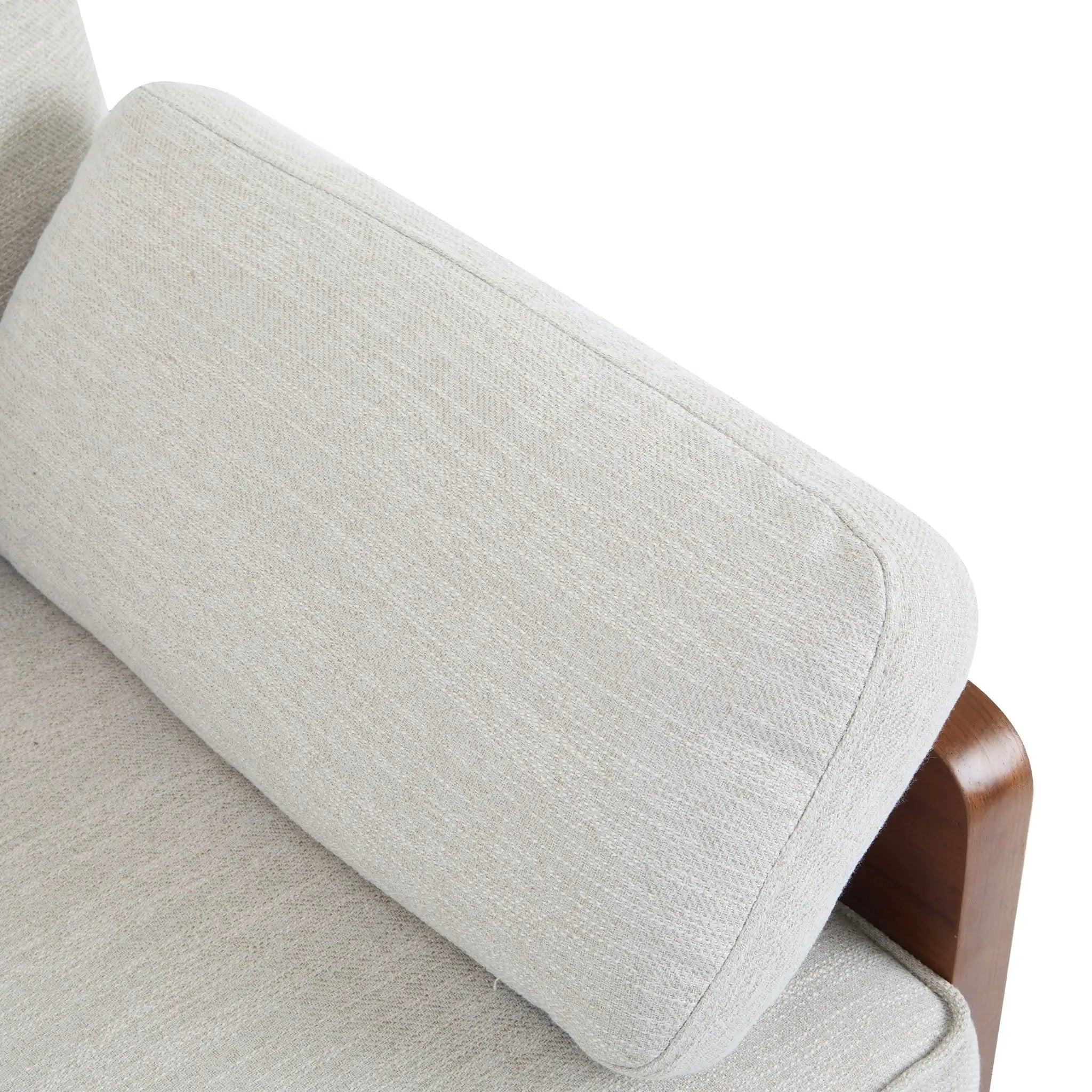 Mid Century Moderne Sofa With Wood Sides by HouseOfZazla