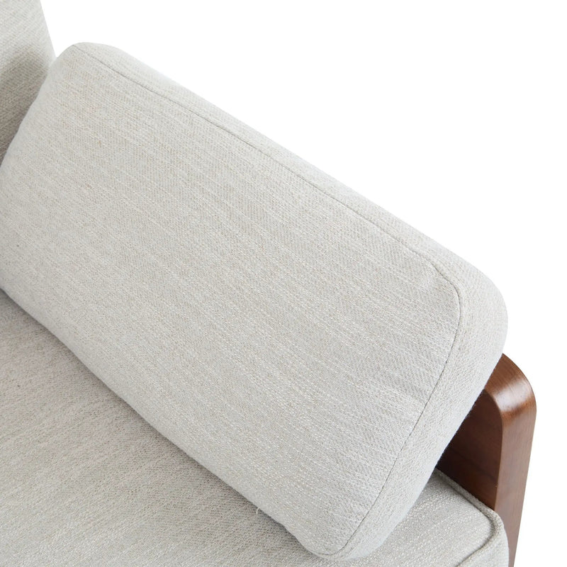 Mid Century Moderne Sofa With Wood Sides by HouseOfZazla
