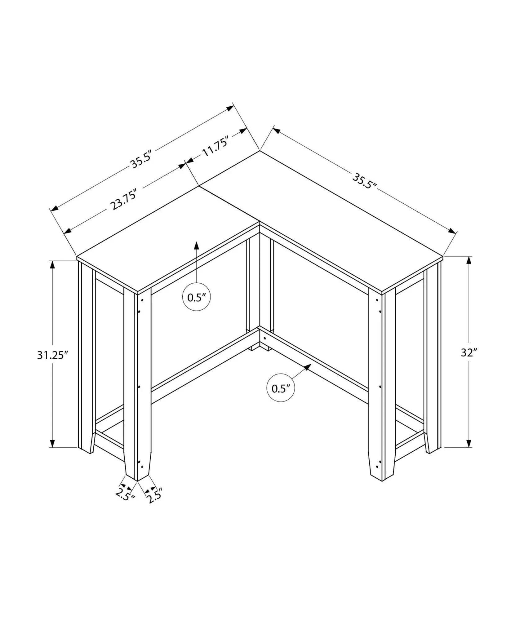 Corner Accent Console Table For Entryway, Unique Design Contemporary & Modern by Unique Piece Furniture