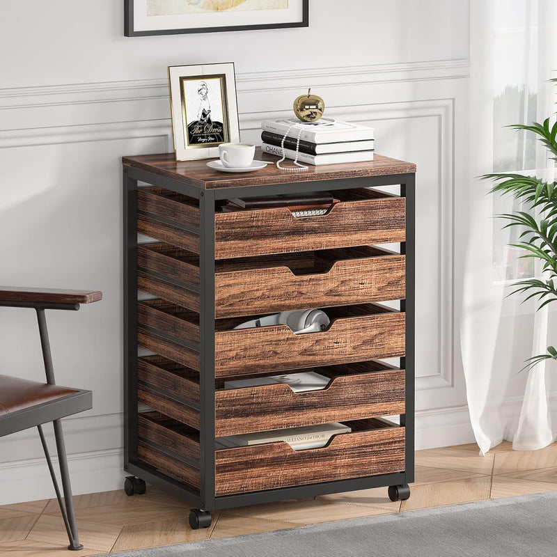 Storage Chest With Wheels, Mobile Drawer Unit by HouseOfZazla