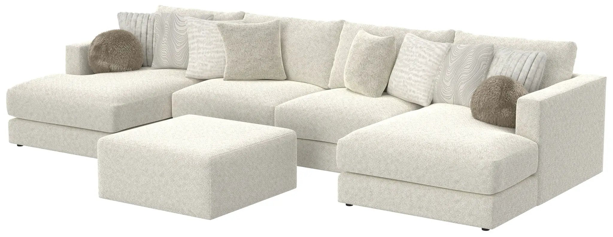 Ritzy - Modular Sofa And Included Cocktail Ottoman by Unique Piece Furniture