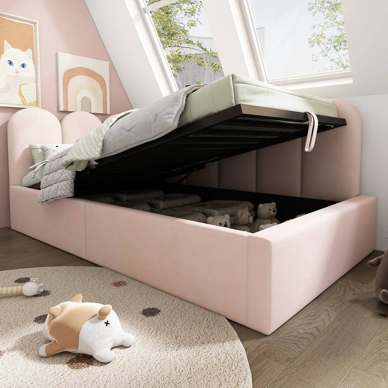 Upholstered Daybed With Metal Slatted Base by HouseOfZazla