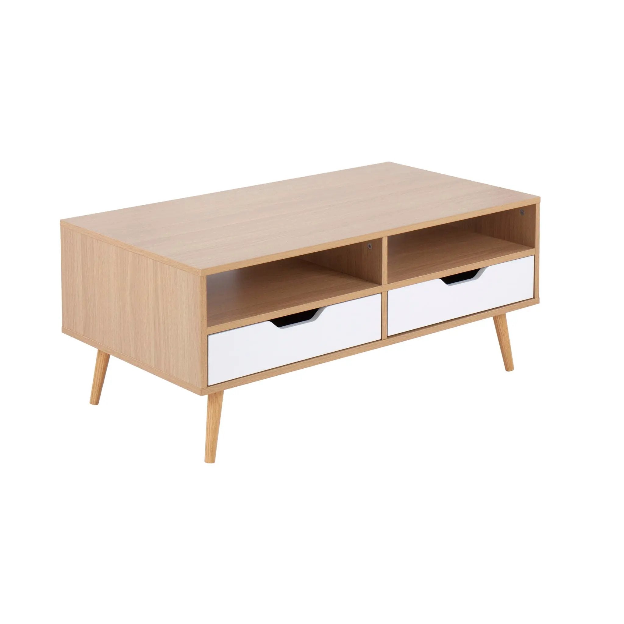 Astro - Contemporary Coffee Table - Natural / White by HouseOfZazla