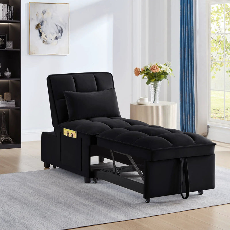 4 in1 Multi-Function Single Sofa Bed with Storage Pockets by HouseOfZazla