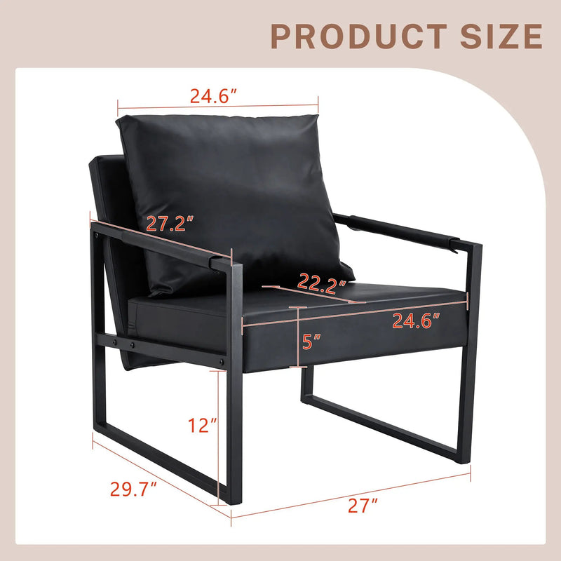 Classic And Metal Frame Sofa, Ergonomically Designed, A Perfect Blend Of Modern And Industrial Styles by Unique Piece Furniture