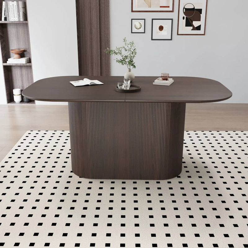 Modern Dining Table With Vertical Striped Legs by HouseOfZazla