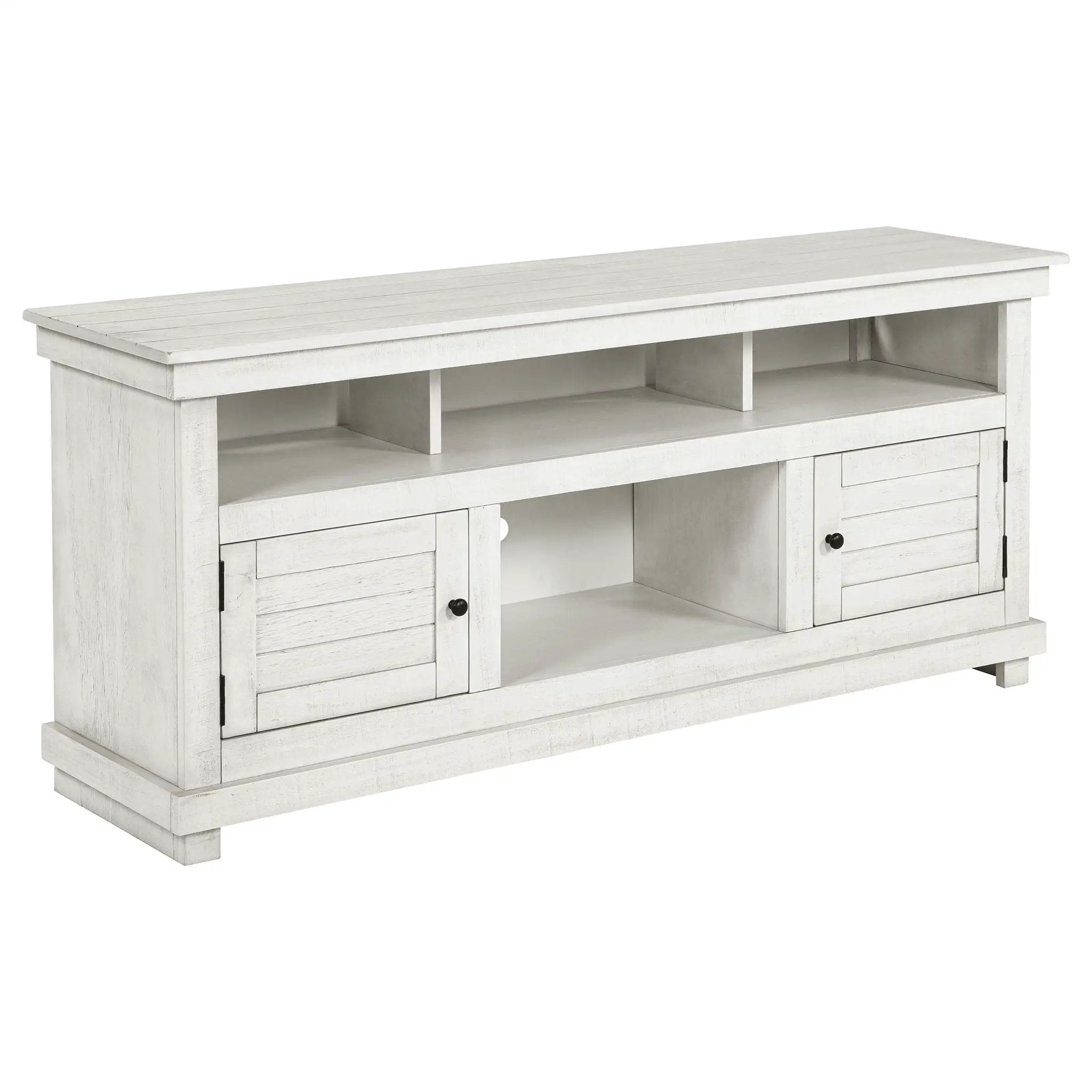 Payne 60-inch TV Stand Media Console Distressed White by Unique Piece Furniture