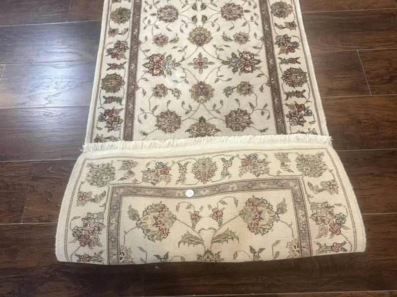 Pak Persian Runner Rug 2.6 x 8ft, Oriental Carpet for Hallway or Kitchen, Handmade, Wool and Silk Highlights by Jewel Rugs