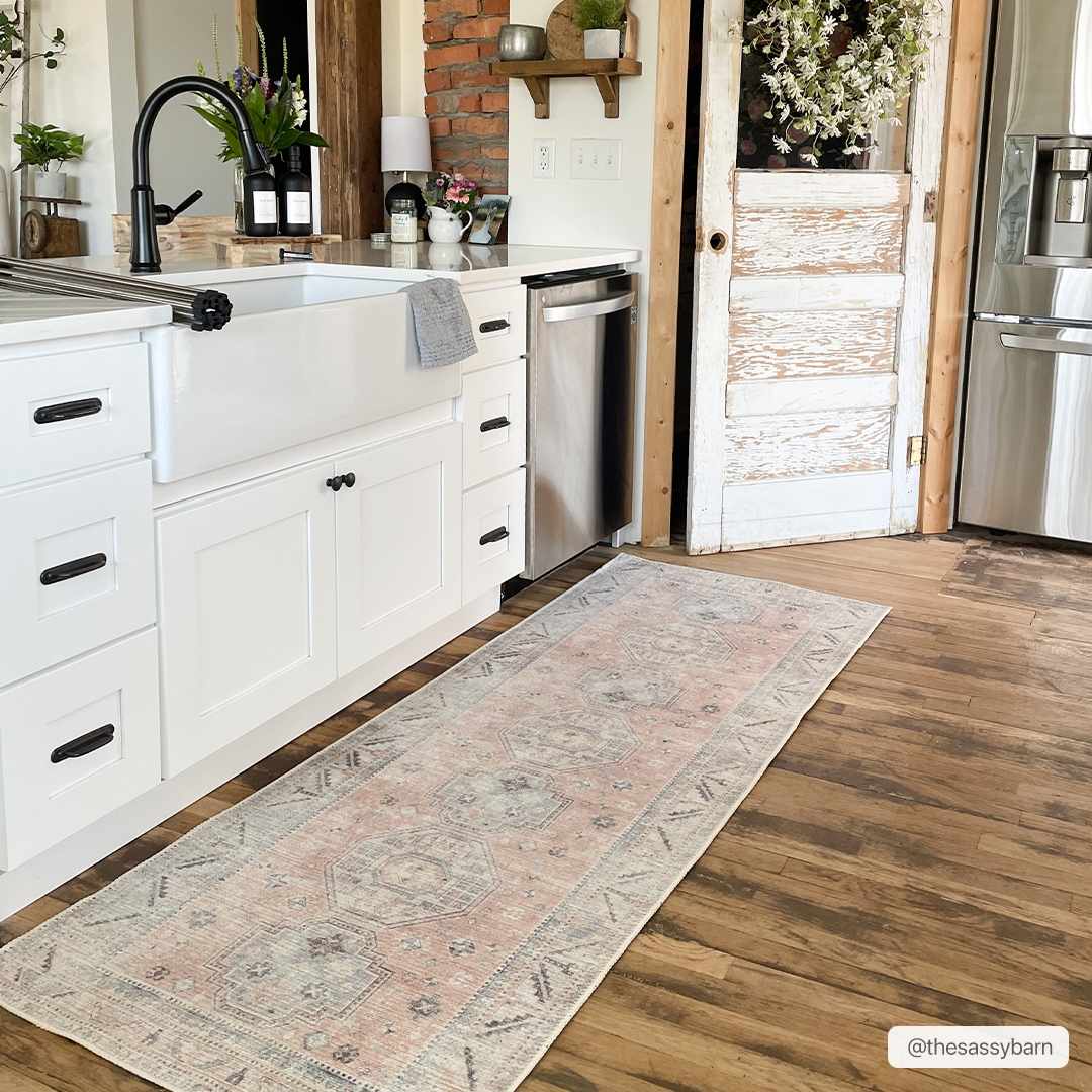 Morcott Peach Washable Area Rug, photo 4 of 21