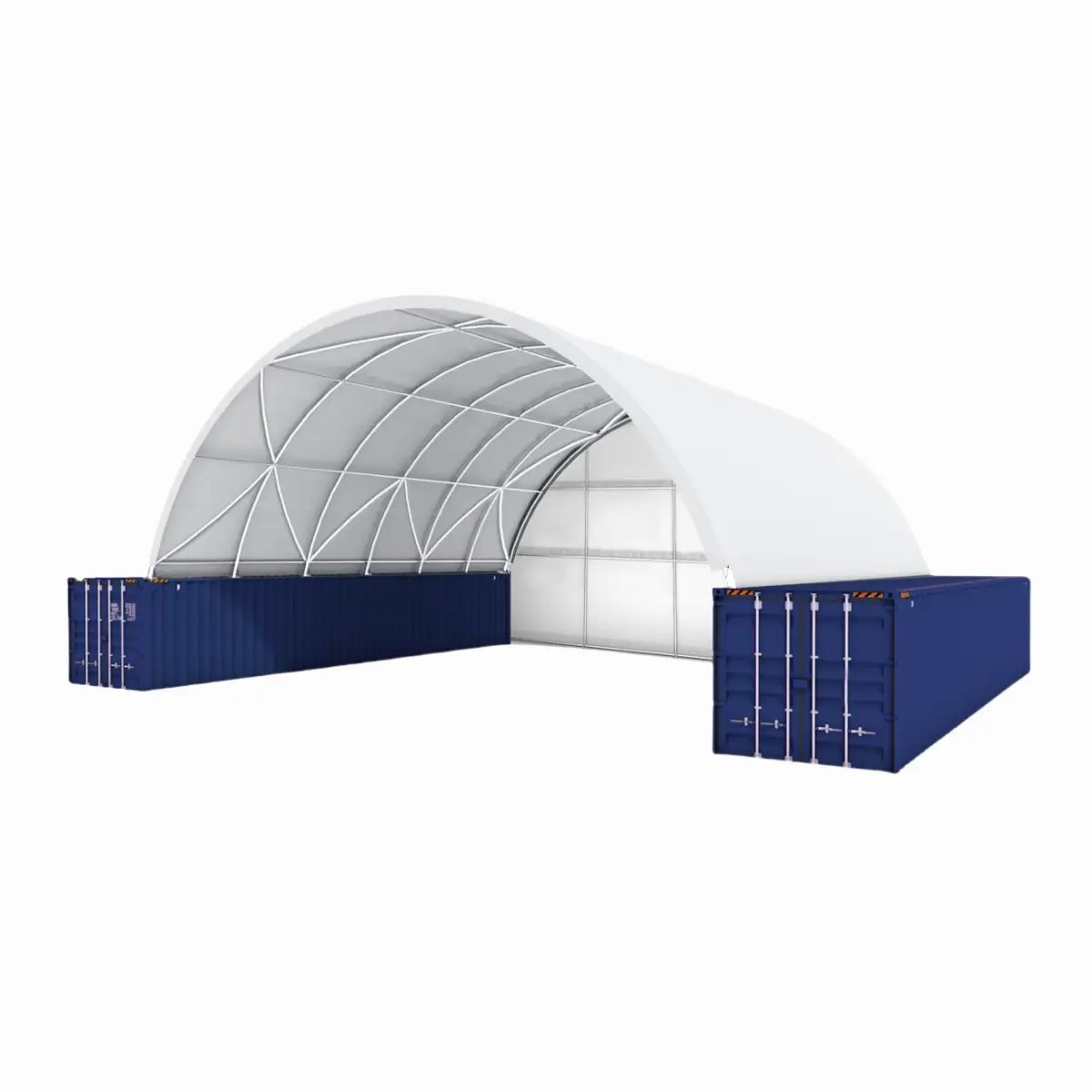 40x40x13 ft Container Shelter with Closed Back Panel by Chery Industrial