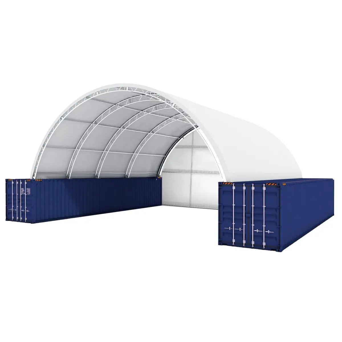 40x40x15 ft Container Shelter with Closed Back Panel by Chery Industrial