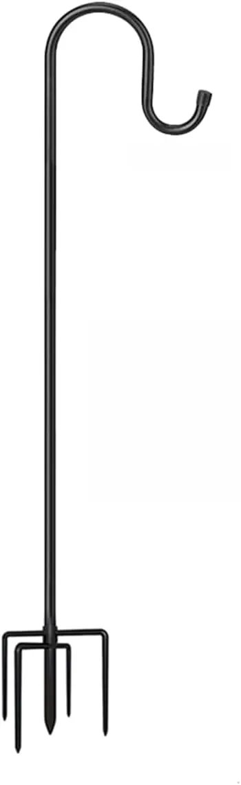 CMASTER Shepherd Hook for Outdoor, 1 Pack 61 Inch Bird Feeder Pole with 5 Prong Base Heavy Duty Adjustable Garden Hook for Hanging Plant, Hummingbird Feeder, Lantern(61 Inch) by GreenHaven Gardens