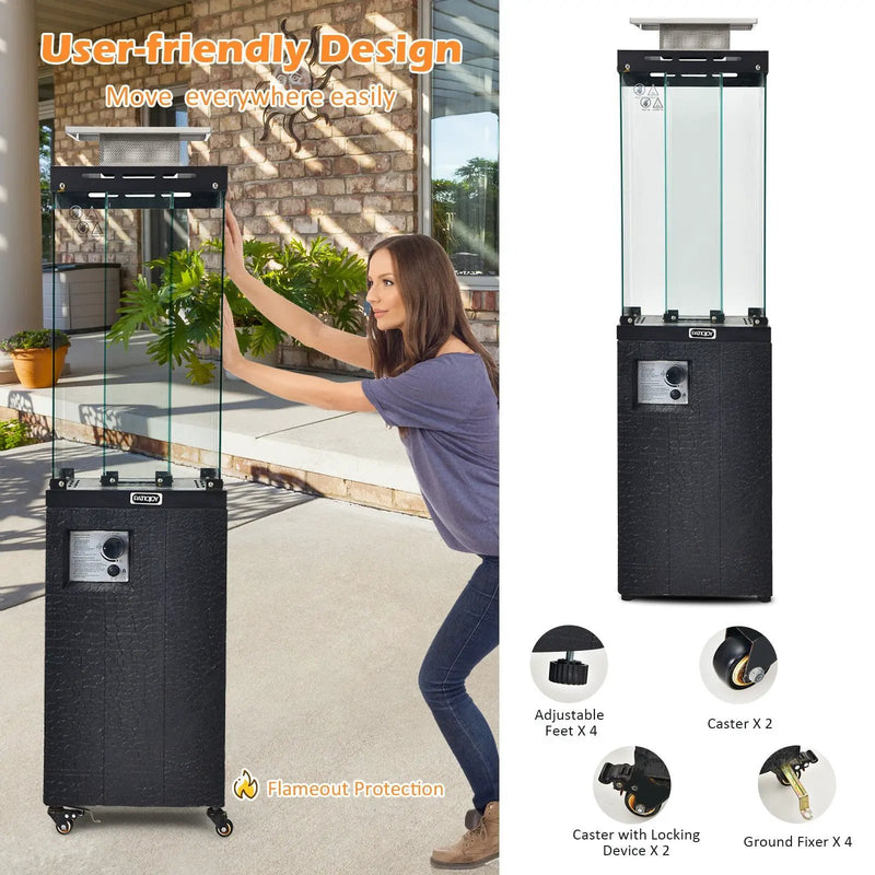 41 000 BTU Propane Patio Heater with Metal Hood by DirectDeals