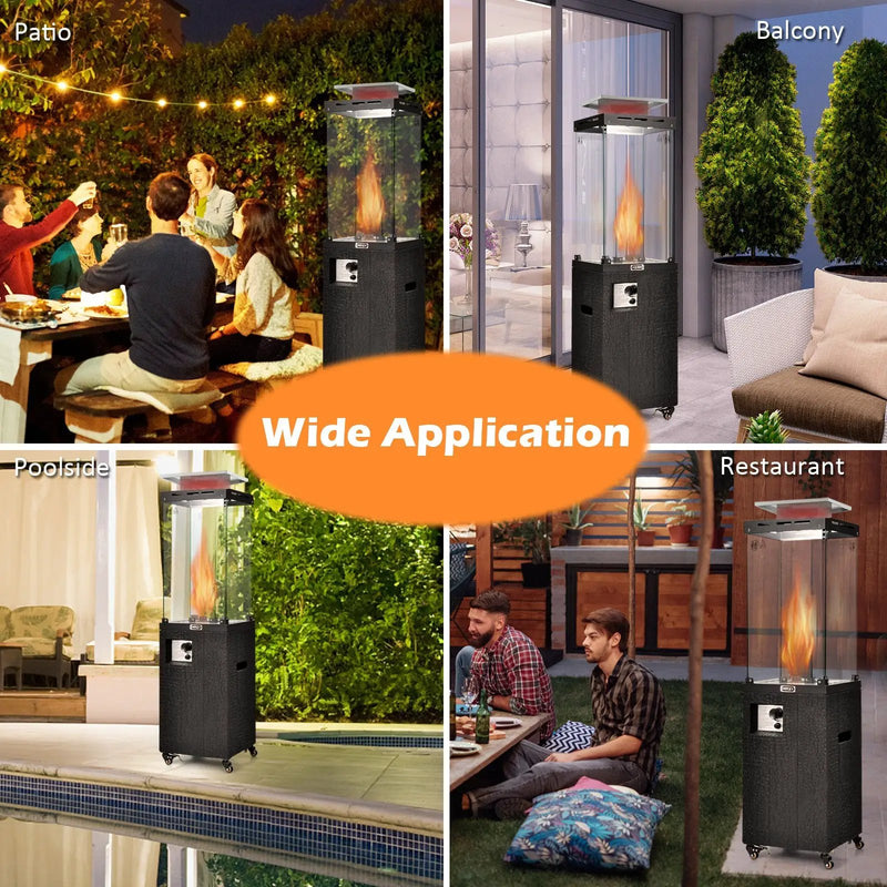 41 000 BTU Propane Patio Heater with Metal Hood by DirectDeals