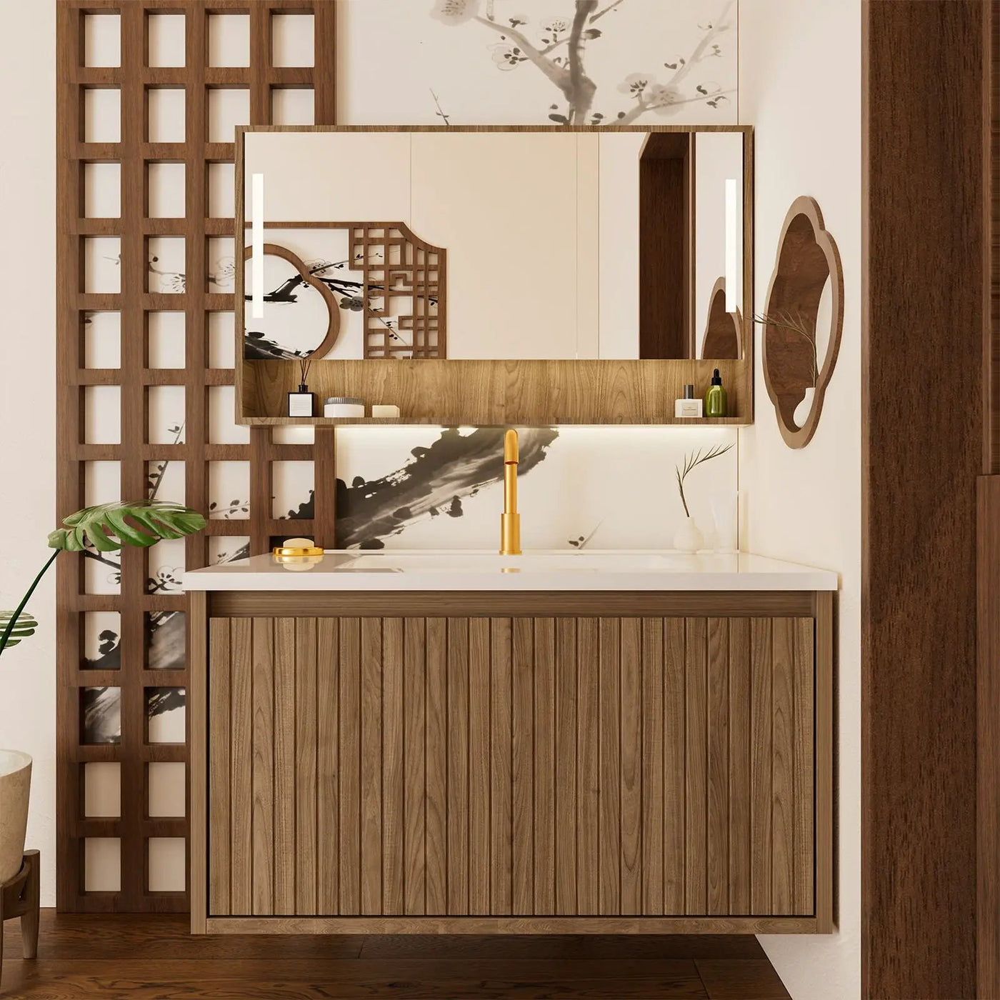 Wall Mounted Floating Bathroom Vanity With Sink And Drawers by Unique Piece Furniture